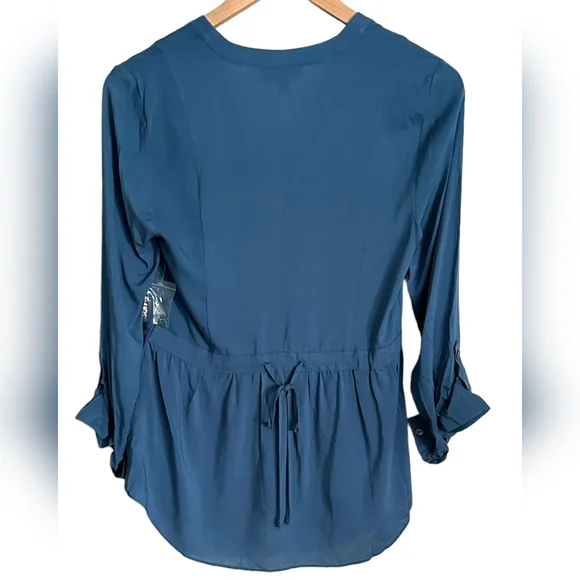 Modcloth Slate Blue Button-Down Shirt - Picture 4 of 5